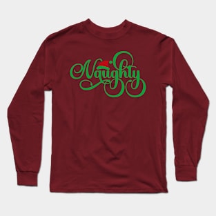 Naughty or Nice Shirt Matching Christmas Couples Costume Long Sleeve T-Shirt